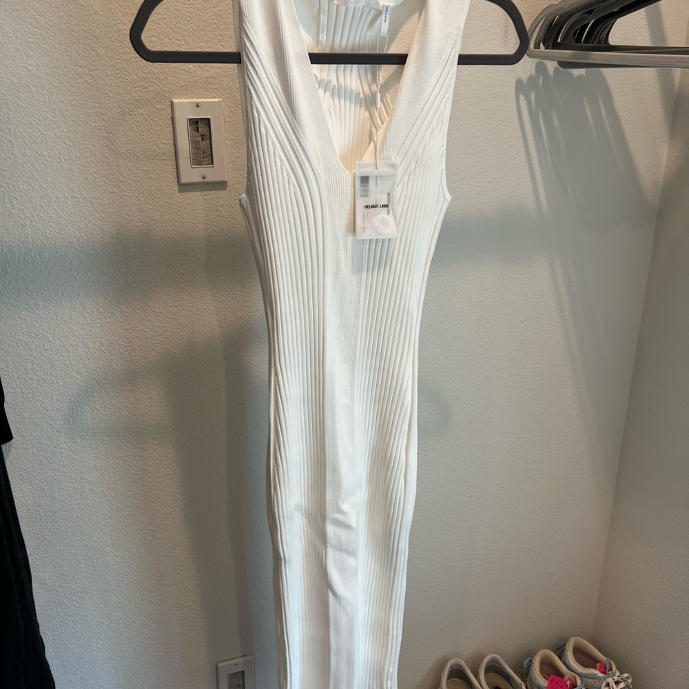 Helmut Lang Ribbed Vneck Dress - Picture 8 of 8